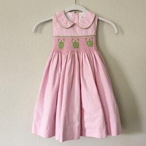 Jeanine johnsen smocked turtle sundress dress size 4 kids girls
